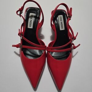 Steve Madden Strappy Red Heels